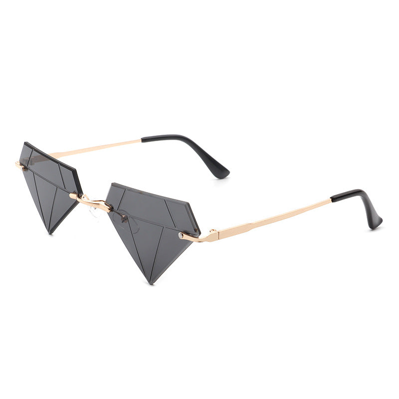 Venta al por mayor Gafas de sol sin montura con forma de diamante AC